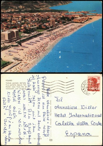 Cartolina pesaro luftbild - cartolina,