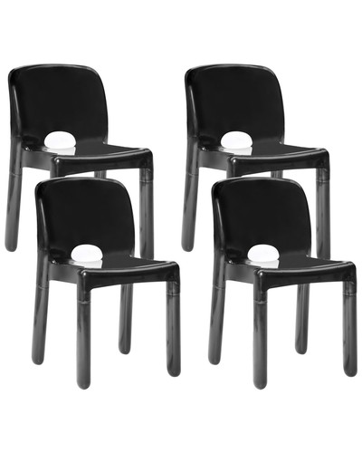 Kunststoffstühle grau 4er set - kunststoffstühle,