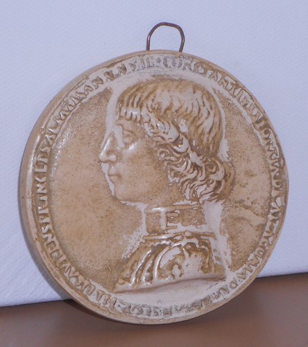ältere gips medaille - gips,
